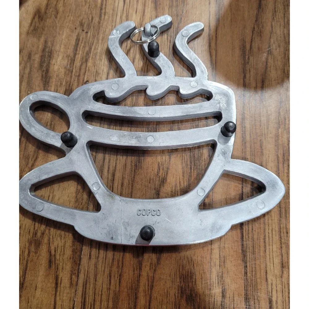 Vtg. Copco Aluminum Trivet Tea Cup Tabletop Hot Plate Silver 7